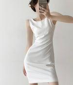 Load image into Gallery viewer, Airey Gathered Dress in White