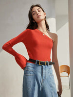 Load image into Gallery viewer, Nova Knit Toga Top- Brick Red