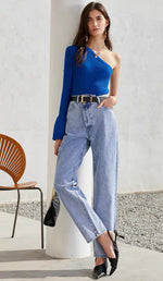 Load image into Gallery viewer, Nova Knit Toga Top- Royal Blue