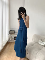 Load image into Gallery viewer, Knit Tank Midi Dress in Blue