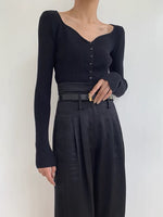 Load image into Gallery viewer, Wavy Ribbed Cardigan- Black