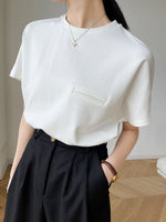 Load image into Gallery viewer, Slip Detail Tee in White