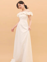 Load image into Gallery viewer, Tori Off Shoulder Bubble Gown in White