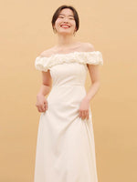 Load image into Gallery viewer, Tori Off Shoulder Bubble Gown in White