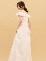 Load image into Gallery viewer, Tori Off Shoulder Bubble Gown in White