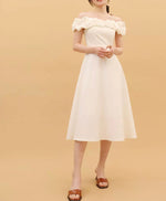 Load image into Gallery viewer, Tori Off Shoulder Bubble Midi Dress
