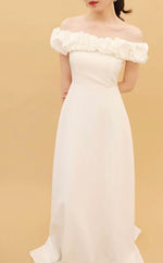 Load image into Gallery viewer, Tori Off Shoulder Bubble Gown in White