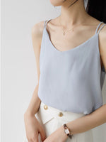 Load image into Gallery viewer, Criss Cross Back Camisole Top in Blue