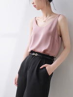 Load image into Gallery viewer, Relaxed Tailored Tank Top in Pink