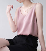 Load image into Gallery viewer, Relaxed Tailored Tank Top in Pink