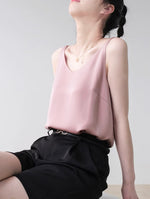 Load image into Gallery viewer, Relaxed Tailored Tank Top in Pink