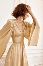 Load image into Gallery viewer, Lumi Cutout Back Mini Party Dress in Gold