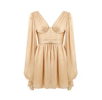 Load image into Gallery viewer, Lumi Cutout Back Mini Party Dress in Gold