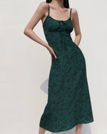 Load image into Gallery viewer, Paisley Printed Cami Midi Dress in Green