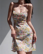 Load image into Gallery viewer, Colette Floral Tie Strap Cami Mini Dress in Multi