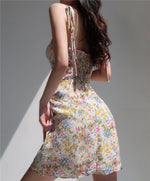 Load image into Gallery viewer, Colette Floral Tie Strap Cami Mini Dress in Multi