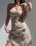 Load image into Gallery viewer, Colette Floral Tie Strap Cami Mini Dress in Multi