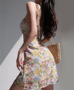 Load image into Gallery viewer, Colette Floral Tie Strap Cami Mini Dress in Multi