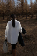 Load image into Gallery viewer, Capsule Oversized Dress Shirt in White