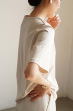 Load image into Gallery viewer, Classic U Neck Tee in Cream