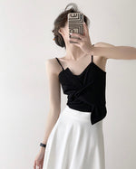 Load image into Gallery viewer, Clara Twist Bow Cami Top in Black