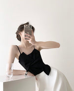 Load image into Gallery viewer, Clara Twist Bow Cami Top in Black