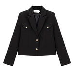 Load image into Gallery viewer, Burro Boxy Cropped Jacket in Black