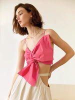Load image into Gallery viewer, Pikake Large Bow Cami Top in Pink
