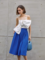 Load image into Gallery viewer, Lei Oversized Bow Cami Top in White