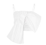 Load image into Gallery viewer, Lei Oversized Bow Cami Top in White