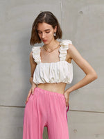 Load image into Gallery viewer, Iolani Gathered Top in Cream