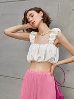 Load image into Gallery viewer, Iolani Gathered Top in Cream