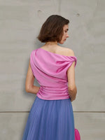 Load image into Gallery viewer, Bella Off Shoulder Gathered Top in Pink