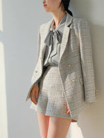 Load image into Gallery viewer, Pussy Bow Collar Long Sleeve Blouse in Blue