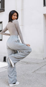 Load image into Gallery viewer, Xtra-Soft Cutout Long Sleeve Top in Grey