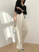 Load image into Gallery viewer, High Waist Wide Leg Ribbed Pants