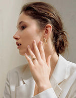 Load image into Gallery viewer, Gold Plated Weave Double Wrap Ring