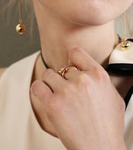 Load image into Gallery viewer, Gold Plated Knotted Open Ring