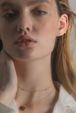 Load image into Gallery viewer, Gold Plated Bead + Pendant Duo Necklace