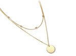 Load image into Gallery viewer, Gold Plated Bead + Pendant Duo Necklace