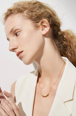 Load image into Gallery viewer, Gold Plated Cube Chain Necklace