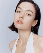 Load image into Gallery viewer, Gold Plated Swirl Thread Earrings