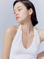 Load image into Gallery viewer, Gold Plated Swirl Thread Earrings