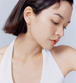 Load image into Gallery viewer, Silver Plated Swirl Thread Earrings