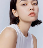 Load image into Gallery viewer, Silver Plated Swirl Thread Earrings