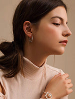 Load image into Gallery viewer, Silver Plated Double Twist Hoop Earrings