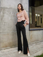 Load image into Gallery viewer, Anja Button Sheen Blouse