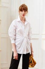 Load image into Gallery viewer, Gabbie Twist Shirt - White