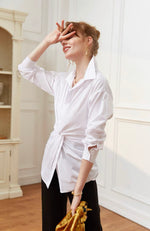 Load image into Gallery viewer, Gabbie Twist Shirt - White