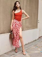 Load image into Gallery viewer, Astonia Printed High Slit Maxi Skirt
